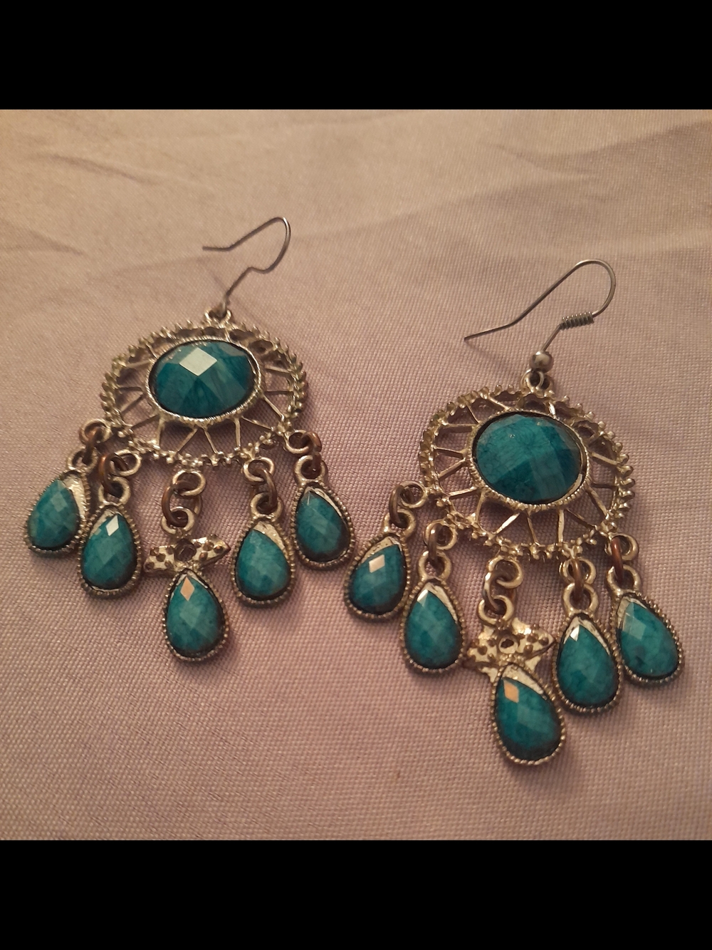 Marks & Spencer Turquoise Teardrop Chandelier Earrings
